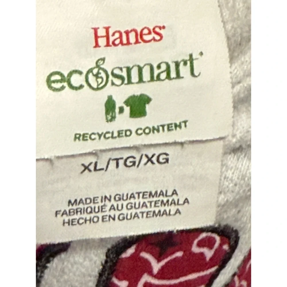 Nike Hanes EcoSmart‎ Sweatshirt XL Gray Bandana Logo Pullover Top